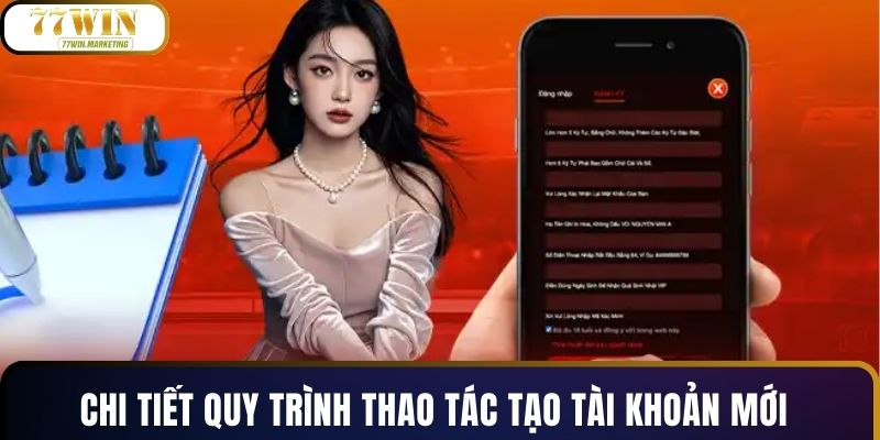 Chi tiết quy trình thao tác tạo tài khoản mới